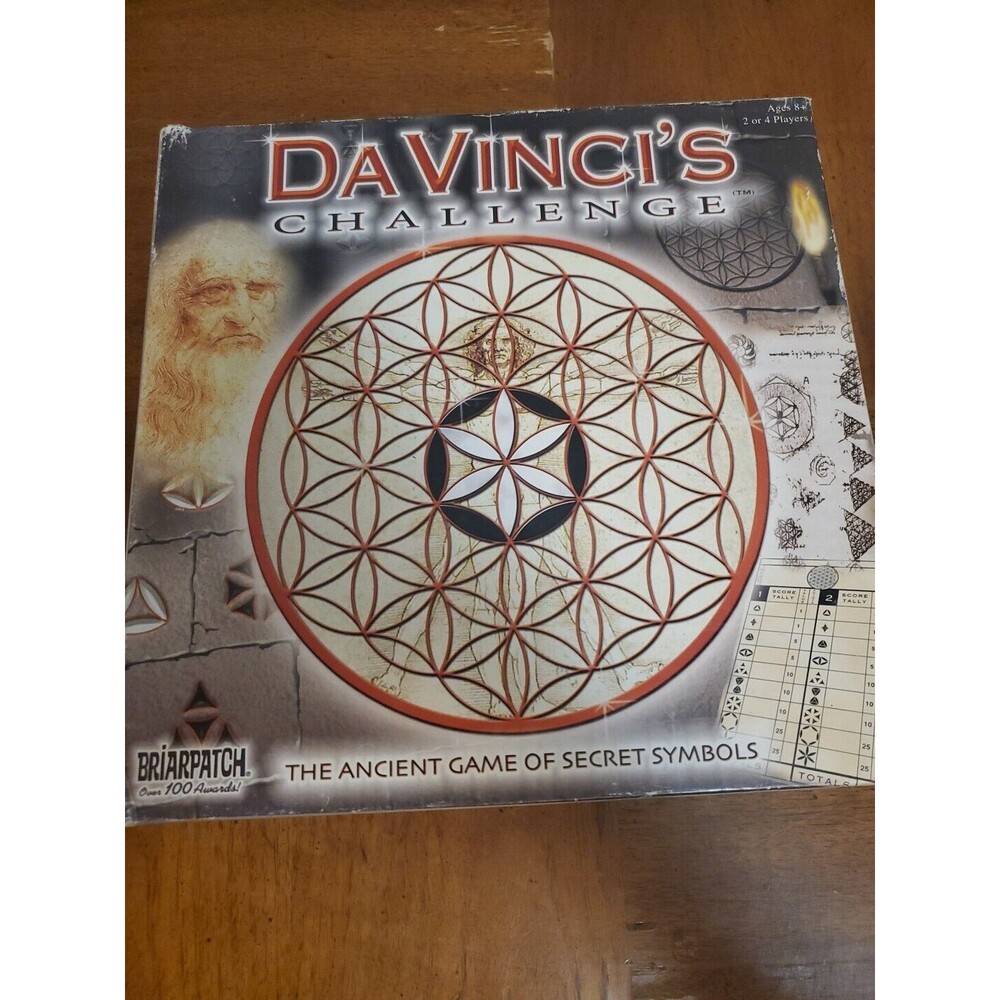 Da Vinci's Challenge Board Game The Ancient Game Of Secret Symbols VTG Leonardo